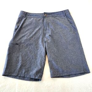 Abbot Main Men's 34" X 10" Grey  Dark Wash Flat Front Chino Golf Shorts